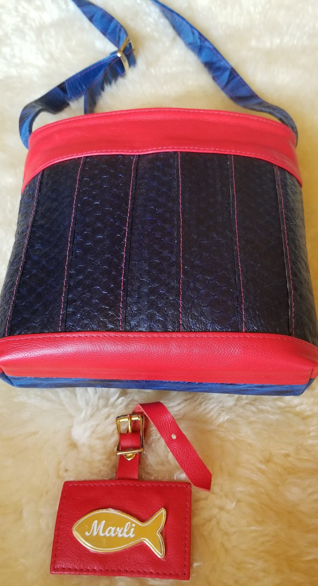 navy blue leather crossbody purse