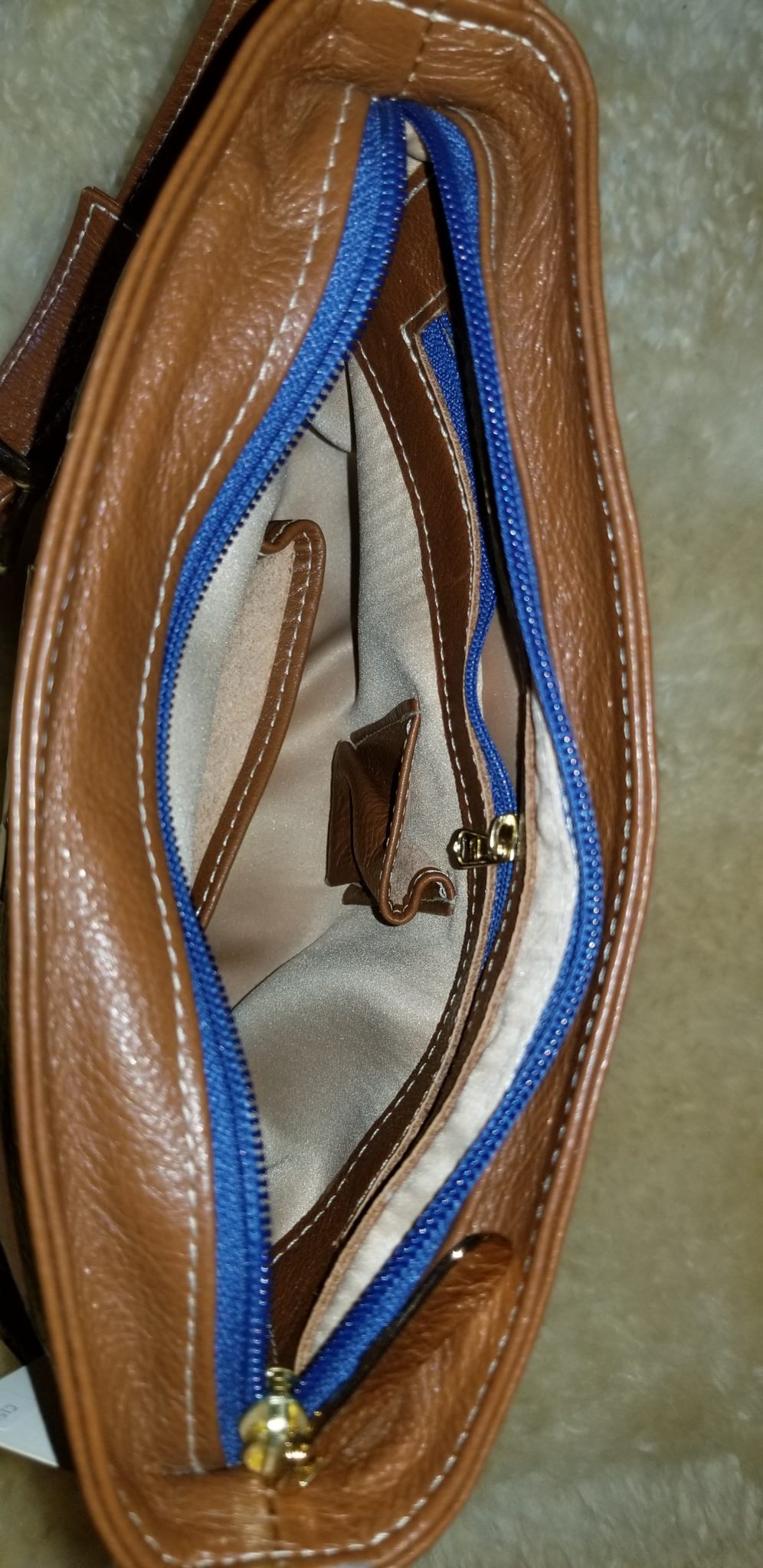 light blue leather bag